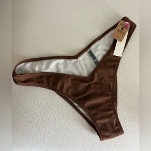 NWT PINK by Victoria’s Secret Itsy Cheeky Brown Bikini Bottom